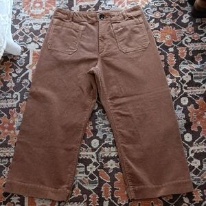 Quince Cropped Tan Corduroy Pants